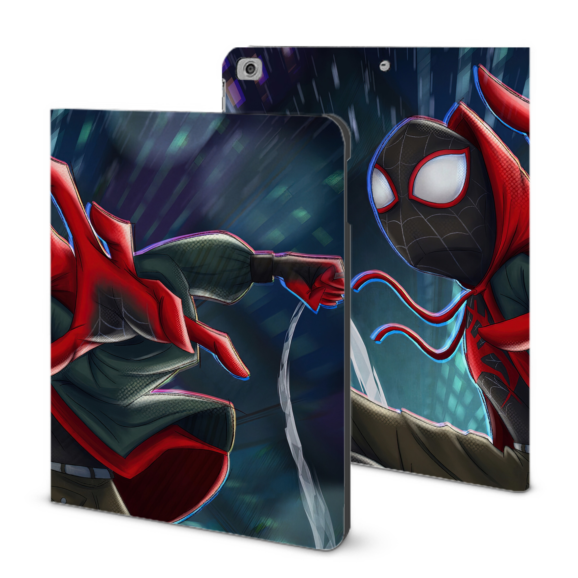 （画像用） Spider Man スパイダーマン IPad ケース ブック型 PUレザー TPU 耐衝撃 軽量 薄型 ペン収納なし 全面保護 IPad 各モデル対応